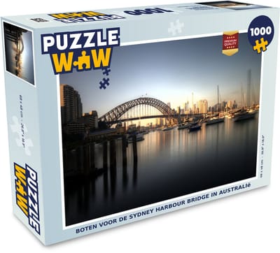Puzzel Boten voor de Sydney Harbour Bridge in Australië - Legpuzzel - Puzzel 1000 stukjes volwassenen