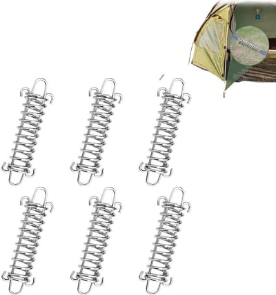 6 stuks - winddichte touwgesp, schommelveergesp, vaste tentveerhaakgesp, hondenriemgesp (zilver)