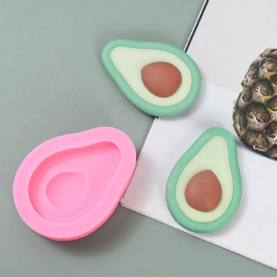 Mech-Mech Avocado Serie - Silicone Vorm voor Kaarsen - 6,4cm - 4,8cm - Herbruikbaar