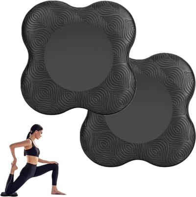 Yoga Kniebandage - Kniekussens - Comfortabel Trainen - Antislip Ondersteuning - 20 x 20 cm - Zwart