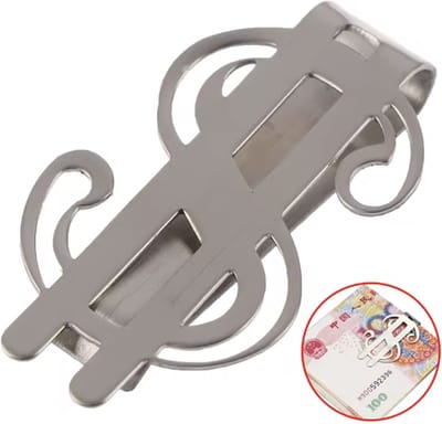 CHPN - Geldclip - Metaal - Geldklipje - Clip - Zilverkleurig - Dollar - Paperclip - Papiergeld opbergen - Portemonnee -Briefgeld - Geld clip - Cadeau - Briefgeldklem
