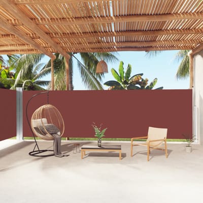vidaXL - Windscherm - uittrekbaar - 180x1000 - cm - bruin