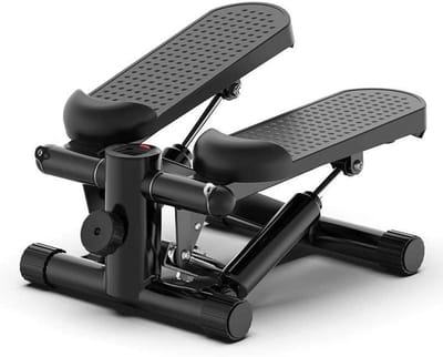 Mini Stepper - Hometrainer - Thuis sporten - Met weerstandsbanden - 43x43x20 cm - Zwart