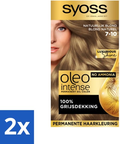 Syoss Oleo Intense - Haarverf - 7-10 - Natuurlijk Blond - 115ml x 2