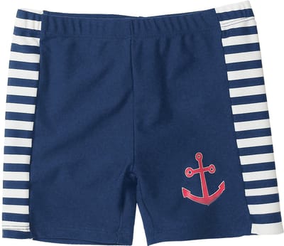 Playshoes - UV-zwemshort dreumes/peuter/kind - blauw-wit gestreept - 122-128cm