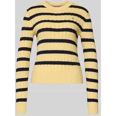 Slim fit gebreide pullover van puur katoen