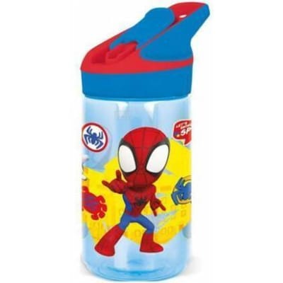 Spidey Tritan Premium Drinkfles - 480 ml – Sluit goed af – Drinkfles voor kinderen – Blauw/Rood