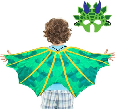 Dinosauruskostuum voor Kinderen met Masker, Perfect voor Carnaval en Halloween, Geschikt voor Jongens en Meisjes (3-6 Jaar)