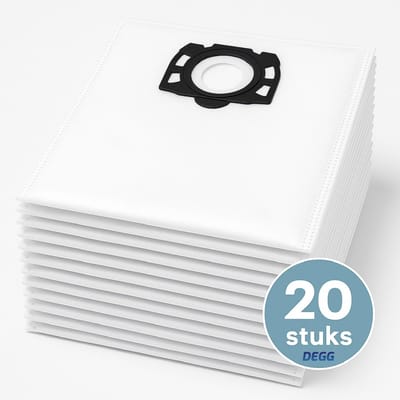 DEGG® – Stofzuigerzakken 20 stuks – Voordeelverpakking – Geschikt voor Kärcher WD4, WD5, WD6, MV4, MV5 & MV6 – Extra Sterk, Duurzaam & Voordelig