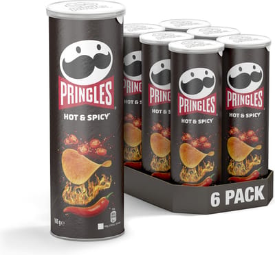 Pringles Chips Hot & Spicy - 6 x 165 gr - Voordeelverpakking