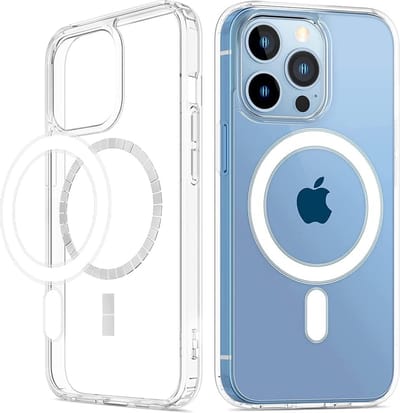Hoesje Geschikt voor iPhone 13 Pro Max hoesje - Doorzichtig Hoesje Geschikt voor iPhone 13 Pro Max hoesje met Oplaadfunctie - draadloze met Oplaadfunctie oplader- Hoesje Geschikt voor iPhone 13 Pro Max Transparant hoesje met Oplaadfunctie