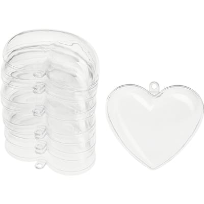 Acrylvorm "Hart", 6 cm, 6 stuks