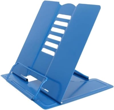 Kookboekstandaard - Receptenhouder - Handsfree Koken - Verstelbare Hoek - 20 cm - Blauw
