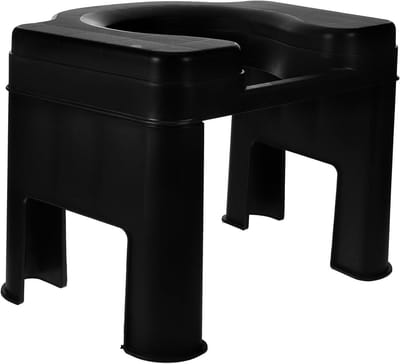Toiletkruk - Opstapkruk Badkamer - Verbeterde Houding - Ruimtebesparend Ontwerp - 265 cm - Zwart