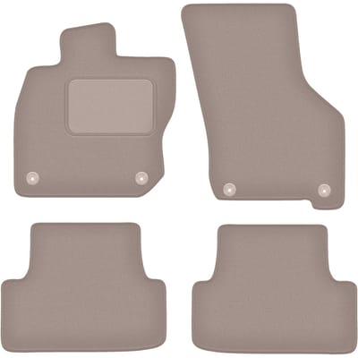 Beige veloursmatten voor: Volkswagen Golf VIII eTSI alltrack, hatchback, stationwagen, variant (2020-)
