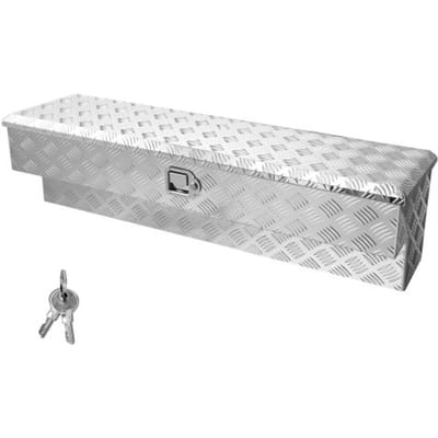 VEVOR Truck Bed Tool Box, aluminium gereedschapskist met profiel, opbergorganizer met slot en sleutel, ideaal voor pick-uptrucks, vrachtwagenbedden, campers en aanhangers, 1219 x 340 x 330 mm
