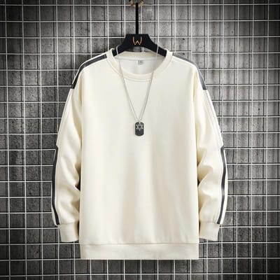 Trui Ronde Hals Tiener Pop Casual Student Herfst en Winter Nieuwe Jas Herenkleding 3XL white
