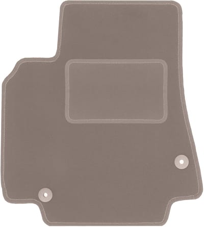 Beige bestuurdersmat voor: Peugeot Partner II combivan, Tepee, 5-zits (2008-2018)