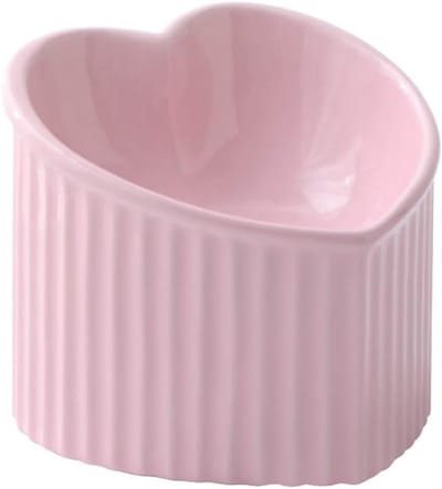 Verhoogde en Gehoekte Kattenvoerbak van Keramiek - Anti-Braak Bak, Vaatwasserbestendig, 180ml, Ideaal voor Gezonde Voeding en Comfortabele Eetervaring