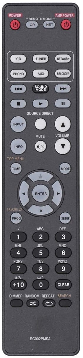 Store_9 - Afstandsbediening - Vervangend model - Lichtgewicht - Zwart - Geschikt voor Marantz PM8005 SA8005 - Compact formaat