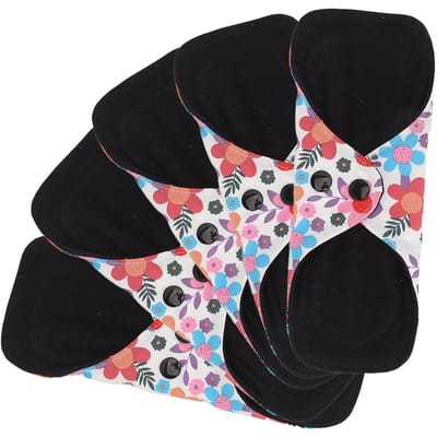 5 stuks Herbruikbare Maandverbanden Ademend Zeer Absorberend Katoen Kraamverband L S(for 2-4kg) pink