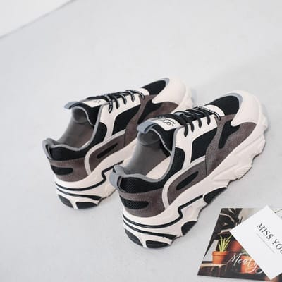 Lente en Zomer Nieuwe Ins Tide Studenten Dikke Zool Alles-Match Casual Sportschoenen 40 gray