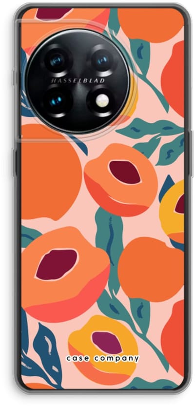 Case Company® - Hoesje geschikt voor OnePlus 11 hoesje - Perzik - Soft Cover Telefoonhoesje - Bescherming aan alle Kanten en Schermrand