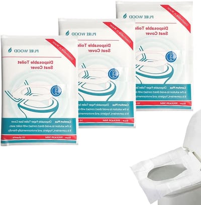Wegwerp Toiletbrilhoezen - Reis Toilet Bril - Hygiënisch Reizen - Biologisch Afbreekbaar - 30 Stuks - Bruin