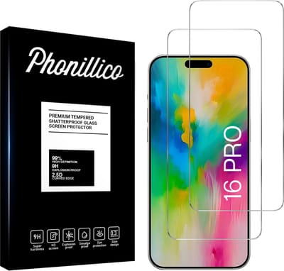 Screenprotector voor iPhone 16 Pro - 2 stuks Beschermglas van glas Transparante glazen schermbeschermfolie