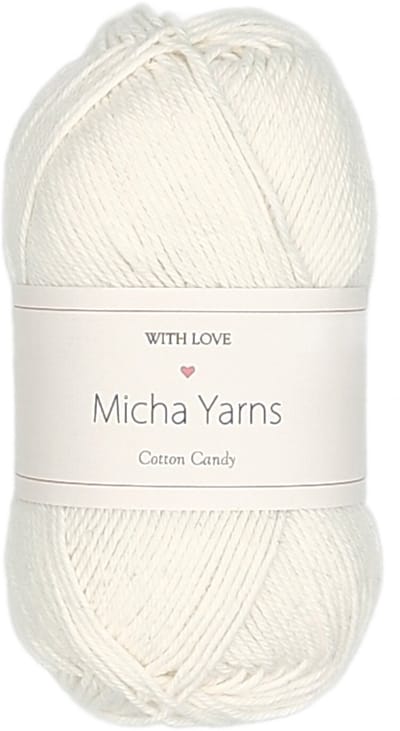 Micha Yarns - 100% katoen haakgaren - 5 bollen haakkatoen - 5 x 50gram - 170meter per bol - Wit (001)