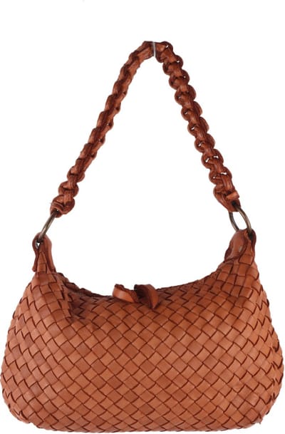 Giuliano gewassen lederen handtas Alessia - Dames - Made in Italy - Zwart