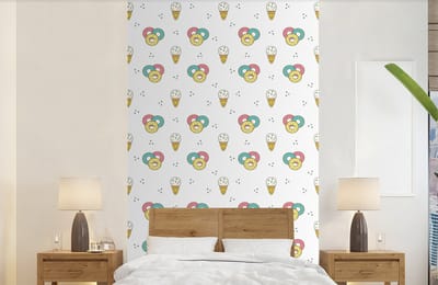 Behang - Fotobehang Patronen - IJs - Donus - Jongens - Kinderen - Kids - Breedte 150 cm x hoogte 240 cm