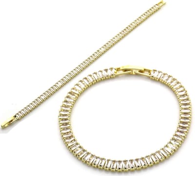 E-B18.4 B927-002G Tennis Bracelet CZ 17cm