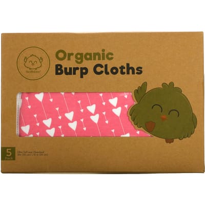 KeaBabies, Bavoirs bio, Pink Dreams, lot de 5 brown