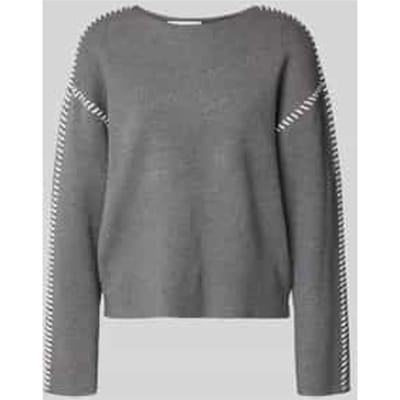 Gebreide pullover met ronde hals, model 'STITCHA'