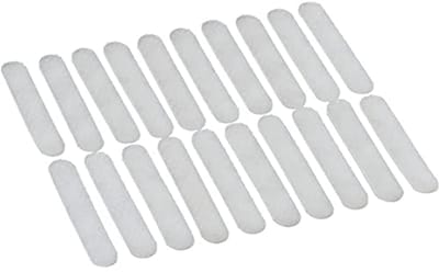 Pack van 20 Transparante Siliconen Strips voor Kleerhangers 0.8 x 5 cm