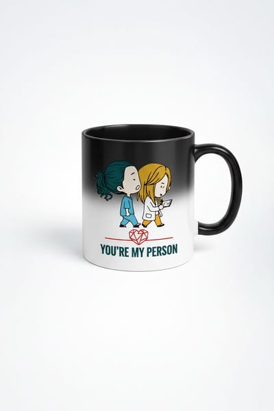 Grey's Anatomy Magische Mok - You're My Person Vriendschap | Meredith & Cristina Warmtegevoelige Koffiemok