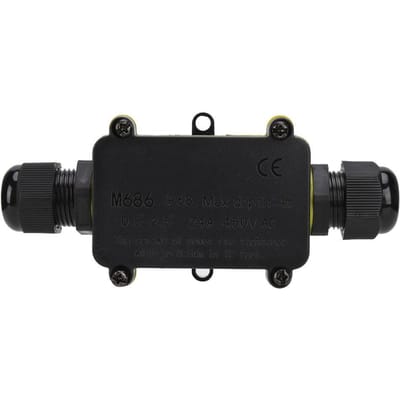 Waterdichte Kunststof Verbindingsdoos M686 Zwart Twee Posities Kabelconnector Verbindingsdoos IP68 voor LED
