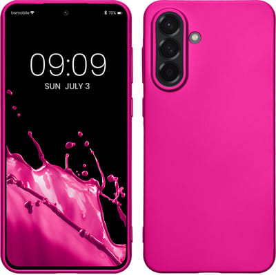 kwmobile telefoonhoesje geschikt voor Samsung Galaxy A56 5G - Hoesje voor smartphone - Back cover in metallic roze