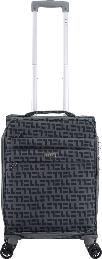 ELLE Couture Handbagage Zachte Koffer / Trolley / Reiskoffer - 53 cm (Small) - Grijs / Small