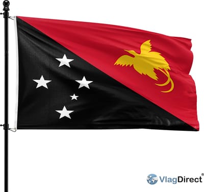 VlagDirect - Papoea-Nieuw-Guinese vlag - Papoea-Nieuw-Guinea vlag - 90 x 150 cm