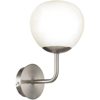 Maytoni wandlamp Erich, nikkelkleurig, glas/metaal, 1-lamp.