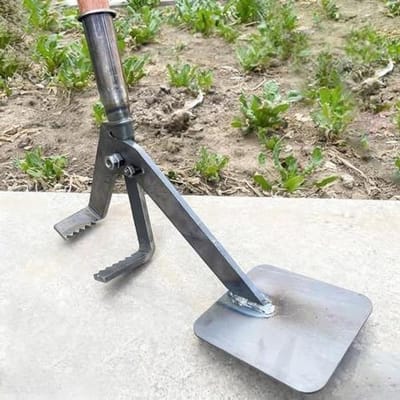 Worteltrekker Tool - Stronkenverwijderaar - Onkruid Verwijderen - Hefboomontwerp - 92-142 cm - Zilver