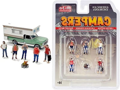 Campers Figuren Set - Diorama Figuren - Modelbouw Schaal 1/64 - Limited Edition - 2.5 cm Hoog