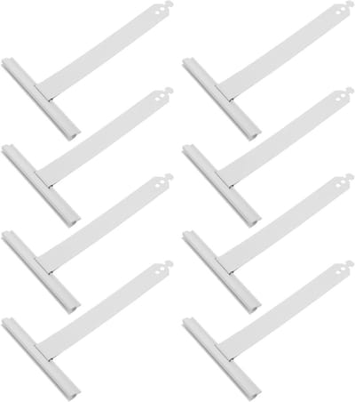 Rolluik Versterkingsbeugels - Ophangveren Montagebeugels - Rolluik Reparatie - Roestvrij Staal - 8 Stuks - Wit