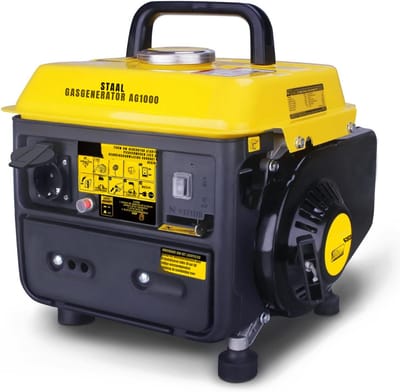 Core® Aggregaat - Aggregaat Benzine - Powerstation - draagbaar- met 230 V stopcontact voor camping - Zwart/Geel - 37cm x 37cm x 41cm