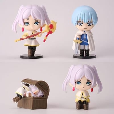 4-8 stuks Frieren: Beyond Journey's End Anime Model Zittende Varen Actiefiguren Frieren Noodle Stopper Figuur Collectie Model Speelgoed