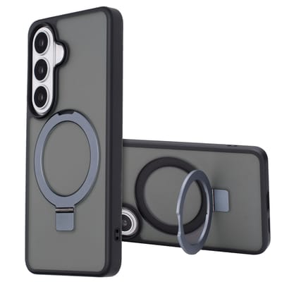 Accezz Hoesje - Geschikt voor Samsung Galaxy S26 - Ring Stand Backcover met Magnetische Ring - Zwart