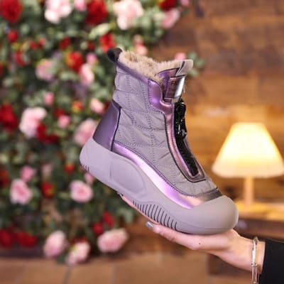 Dames Chunky Sneakers Winter Pluche Fluweel Warme Katoenen Schoenen Dikke Zool Korte Laarzen Mode Martin Laarzen 35