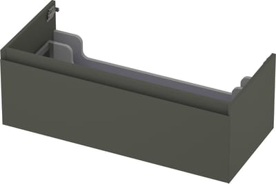 INK wastafelonderkast 1 lade greeploos gelakt 100x45x35cm, mat beton groen